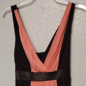 Fancy Strapless Brown and Pink Dress